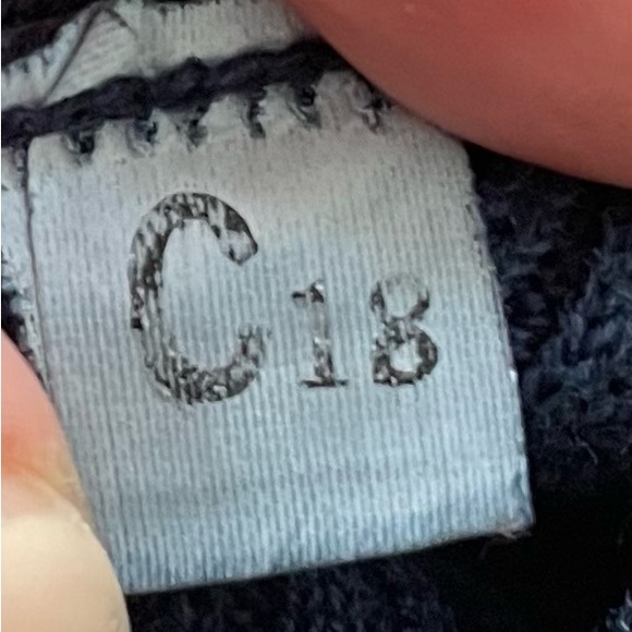 Via Seta silk blend navy blue ribbed collared 1/4 zip sweater, size M Minimalist - Picture 5 of 11